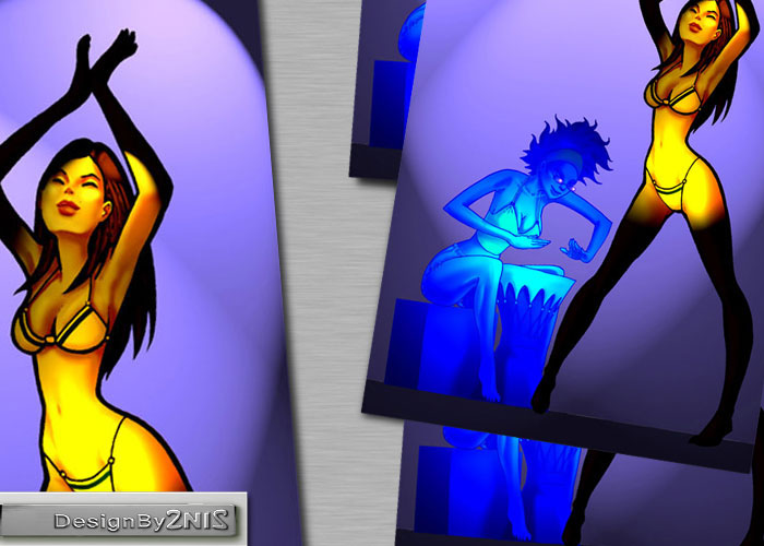 Dessin d'une danseuse sexy en maillot