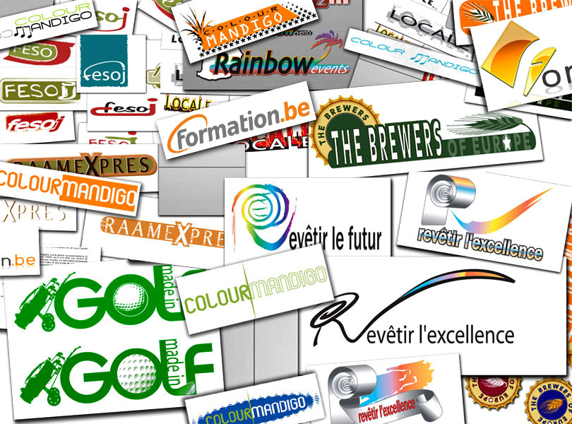 Divers logos pour Cockerill, Raamexpres, la FESOJ, etc